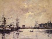 Eugene Boudin The Port of Le Havre(Dock of La Barre) china oil painting reproduction